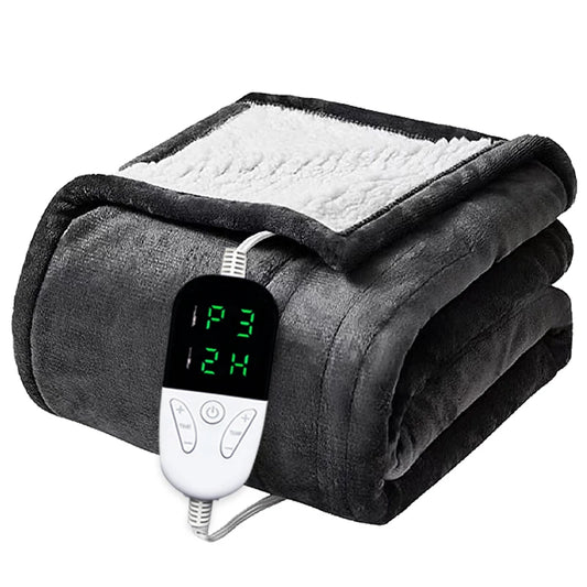 Heated Blanket-Electric Blanket,Soft Heated Throw Blanket with 6 Heating Levels & 4 Hours Auto-Off,Over-Heat Protection